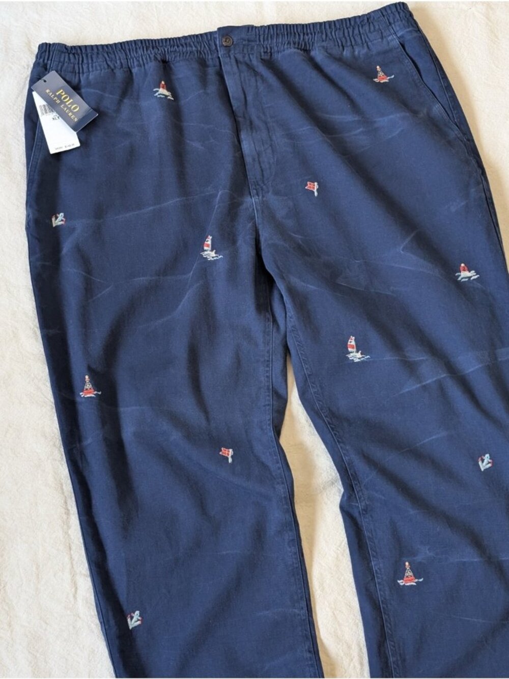Polo Ralph Lauren NWT Men's Prepster Chino Nautical Embroidered XLT All Cotton